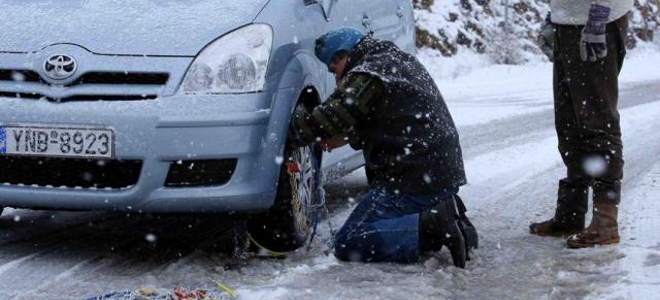 δρόμοι, τροχαία, χιόνια, πολιτική προστασία, οδηγοί, αντιολισθητικές αλυσίδες, α