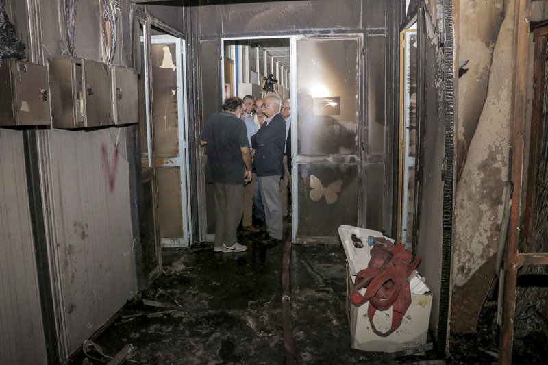 Ο κ. Γαβρόγλου επισκέφθηκε το πανεπιστήμιο Κρήτης μετά την πυρκαγιά