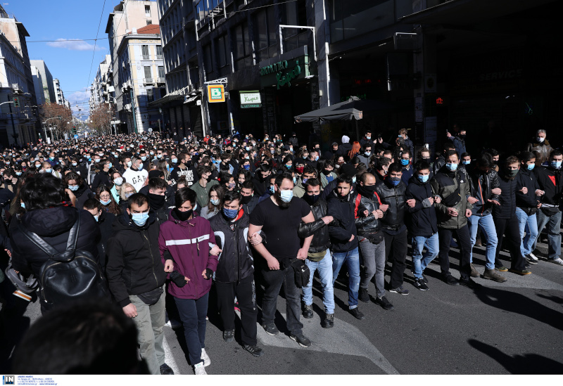 συνωστισμός πανεκπαιδευτικό συλλαλητήριο Αθήνα