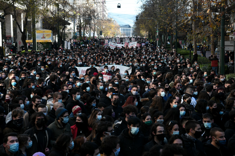 συνωστισμός πανεκπαιδευτικό συλλαλητήριο Αθήνα