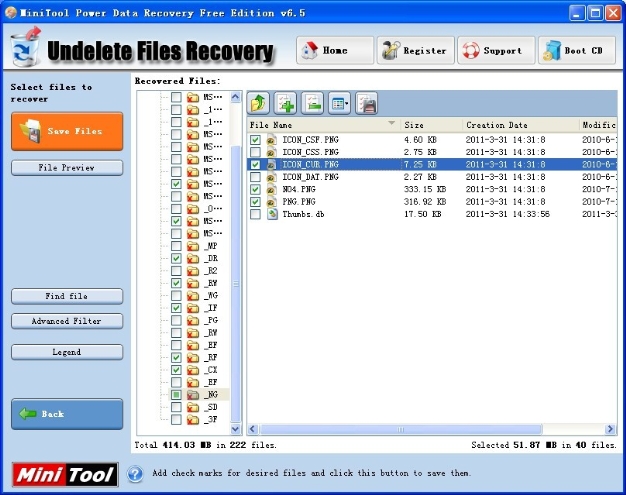 free undelete recover files save them