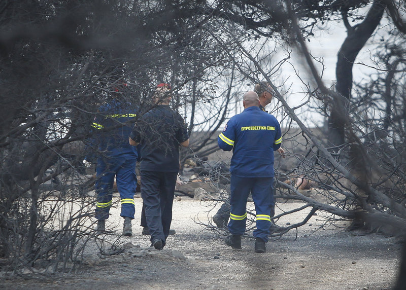 Επιχείρηση της πυροσβεστικής στη Ραφήνα