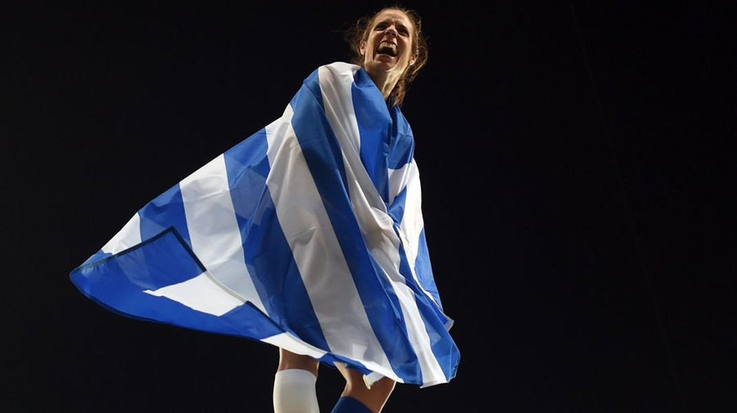 Η Κατερίνα Στεφανίδη πήρε την Ελλάδα στους ώμους της και την σήκωσε πολύ ψηλά - Φωτογραφία: EPA/LUKAS COCH