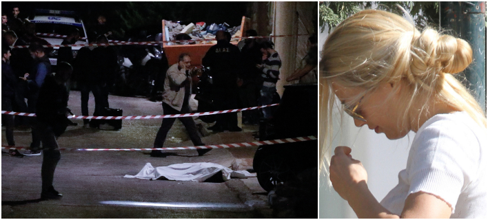 Σπαρακτικές οιμωγές της Βικτώριας Καρύδη για την εκτέλεση του συζύγου της Γ Μακρή -Φωτογραφίες: Eurokinissi/Γιώργος Κονταρίνης -ndp