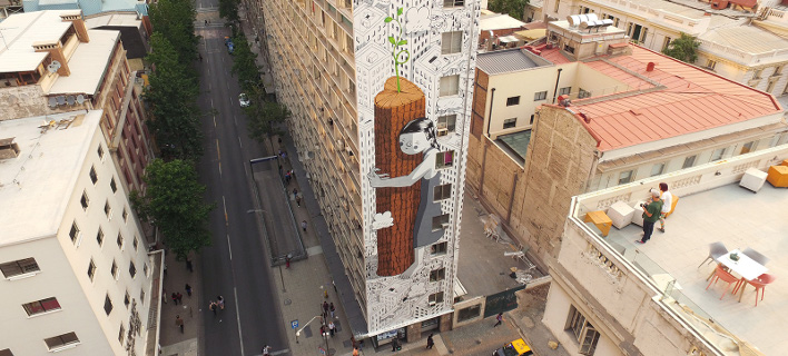 H νέα δημιουργία του καλλιτέχνη δρόμου Millo καλύπτει μία 10όροφη πολυκατοικία! [εικόνες]