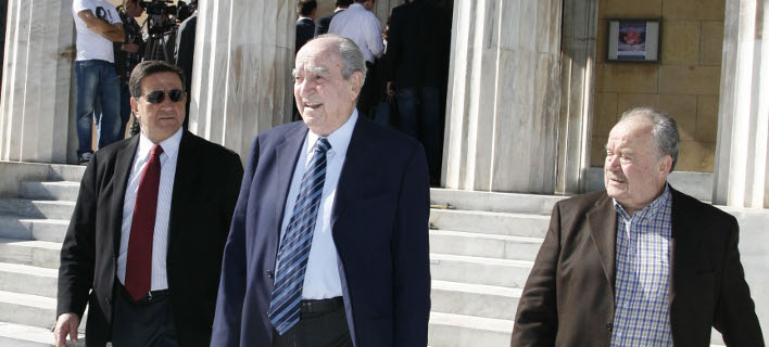 O Γιάννης Πευκιανάκης στα αριστερά του Κωνσταντίνου Μητσοτάκη. ΦΩΤΟΓΡΑΦΙΑ: EUROKINISSI