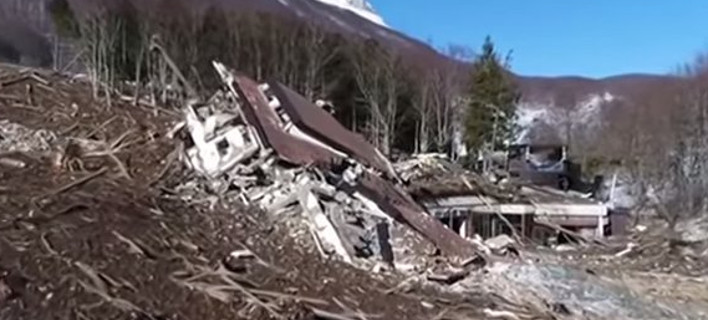 Σοκ: Ο,τι απέμεινε από το ξενοδοχείο στην Ιταλία που θάφτηκε από χιονοστιβάδα [βίντεο]