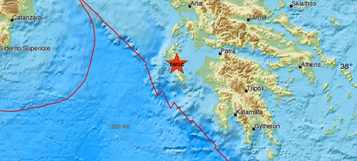 Σεισμική δόνηση 3,7 Ρίχτερ μεταξύ Ζακύνθου και Κεφαλονιάς [εικόνα]