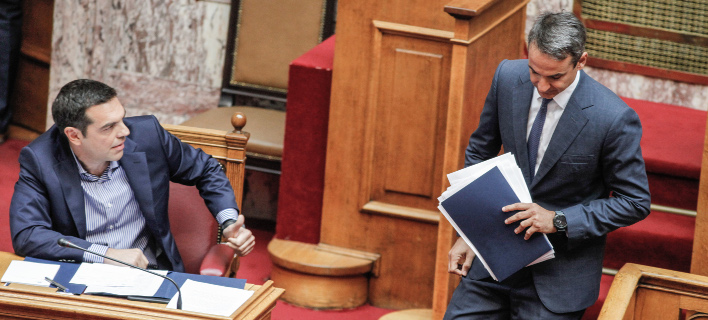 Αλέξης Τσίπρας και Κυριάκος Μητσοτάκης / Φωτογραφία: Eurokinissi
