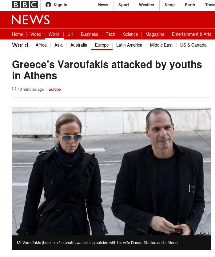 Τι γράφουν τα διεθνή ΜΜΕ για την επίθεση κατά Βαρουφάκη στα Εξάρχεια | iefimerida.gr 1