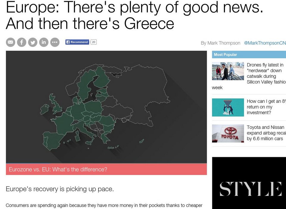 CNN: Η Ευρώπη είναι γεμάτη καλά νέα -Μετά υπάρχει και η Ελλάδα | iefimerida.gr 0