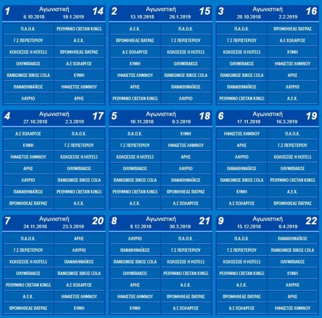 Basket League: Το πρόγραμμα του πρωταθλήματος -Πότε θα γίνουν τα ντέρμπι | iefimerida.gr 0