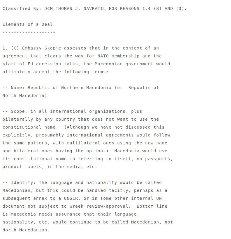 Εγγραφο-φωτιά από Wikileaks: Εδώ και 10 χρόνια ζητούσαν τα Σκόπια το «Βόρεια Μακεδονία» | iefimerida.gr 1