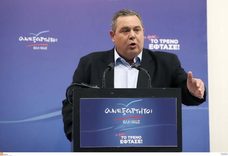 Κατά τη διάρκεια της εισηγητικής του ομιλίας στο Εθνικό Συμβούλιο των ΑΝΕΛ στη Θεσσαλονίκη