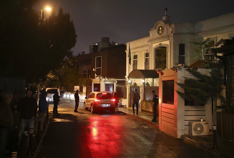 Το προξενείο της Σαουδικής Αραβίας στην Κωνσταντινούπολη (Φωτογραφία: ΑΡ)