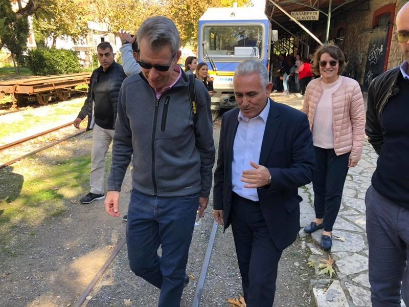 Με τον δήμαρχο Καλαβρύτων Γιώργο Λαζουρά