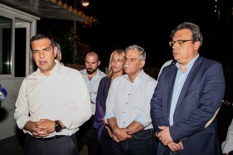 Ο Αλ. Τσίπρας κάνει δηλώσεις μετά την ενημέρωση για τις φωτιές -EUROKINISSI/ΣΩΤΗΡΗΣ ΔΗΜΗΤΡΟΠΟΥΛΟΣ