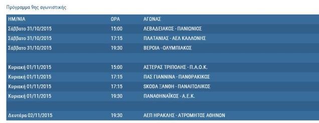 Super League: Ολο το πρόγραμμα του α' γύρου μέχρι τα Χριστούγεννα | iefimerida.gr 2