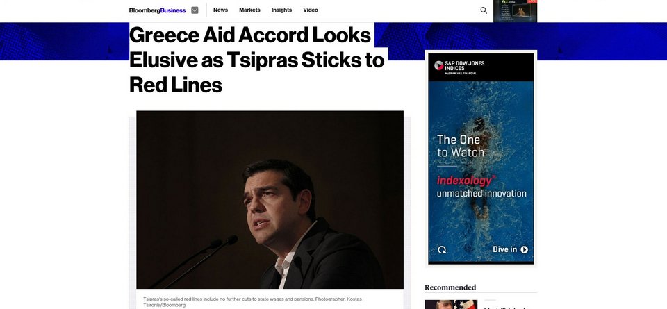 Bloomberg: Η συμφωνία απομακρύνεται όσο ο Τσίπρας επιμένει στις «κόκκινες γραμμές» | iefimerida.gr 0