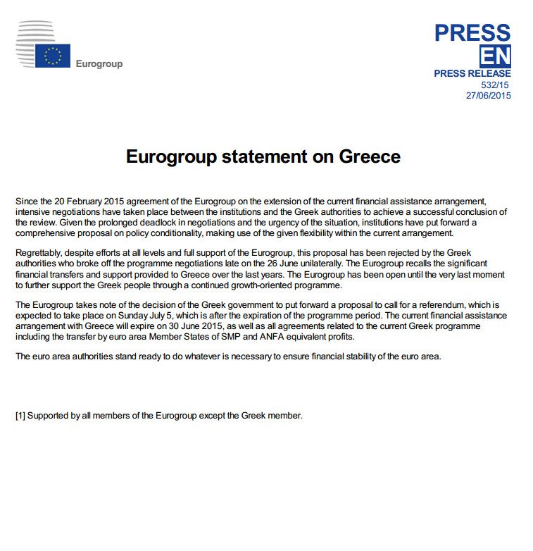 Το Eurogroup απέρριψε την παράταση που ζητάει ο Τσίπρας- Αρχίζει plan B | iefimerida.gr 1