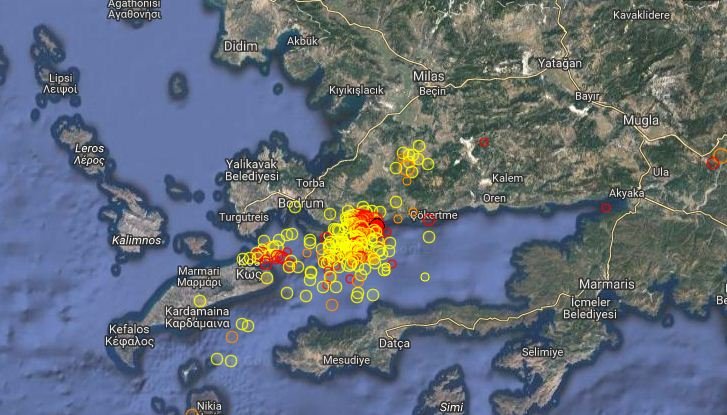Νέος ισχυρός μετασεισμός στην Κω μεγέθους 4,4 Ρίχτερ | iefimerida.gr 0