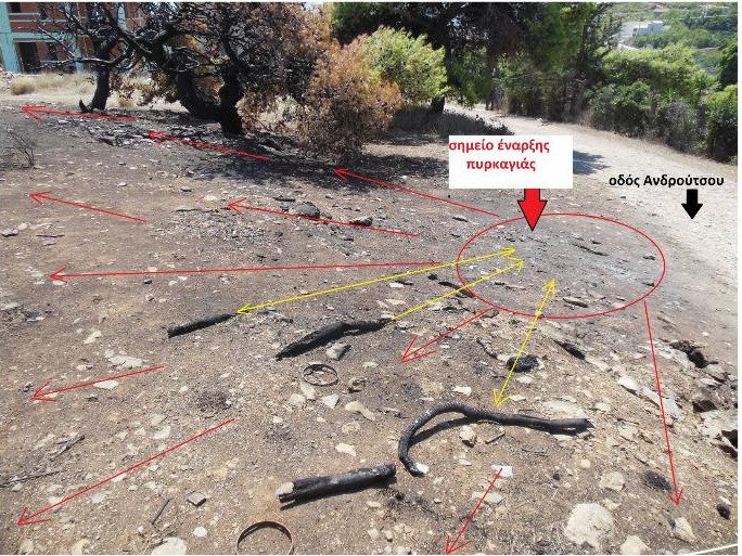 Το σημείο έναρξης της πυρκαγιάς