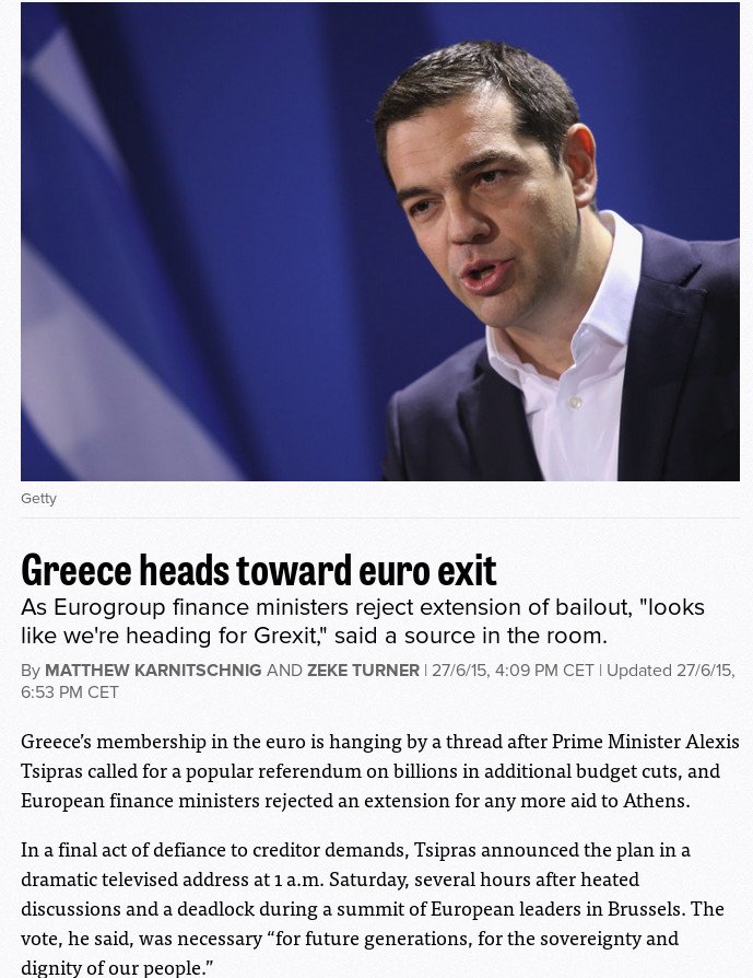 Politico: Η Ελλάδα οδεύει προς την έξοδο από το ευρώ | iefimerida.gr 0
