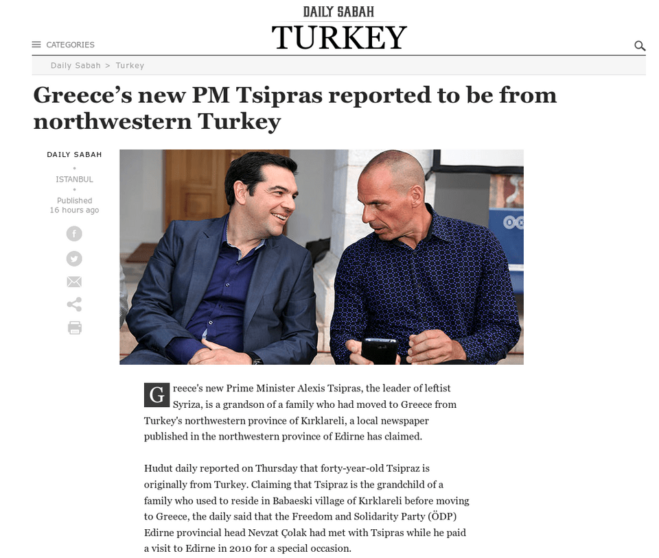 Πρόκληση χωρίς όρια: Η «Σαμπάχ» γράφει ότι ο Τσίπρας είναι τουρκόσπορος | iefimerida.gr 0