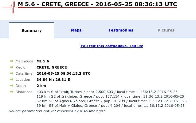 Σεισμός 5,5 Ρίχτερ στην Κρήτη ταρακούνησε το νησί | iefimerida.gr 2