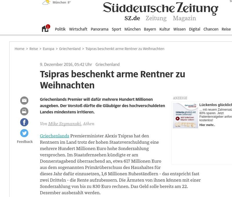 Bild: Ο Τσίπρας, χαρίζει λεφτά -Παραβίασε τις συμφωνίες με τους δανειστές | iefimerida.gr 1