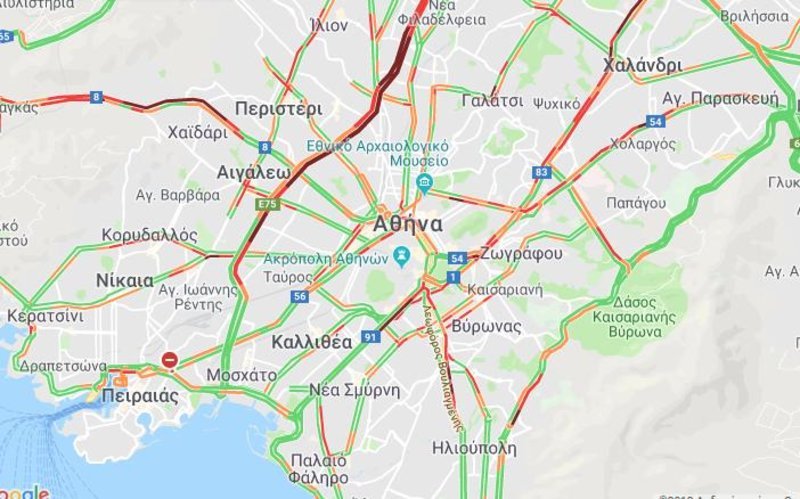 Αυξημένη κίνηση στους δρόμους της Αττικής λόγω της κακοκαιρίας | iefimerida.gr 0