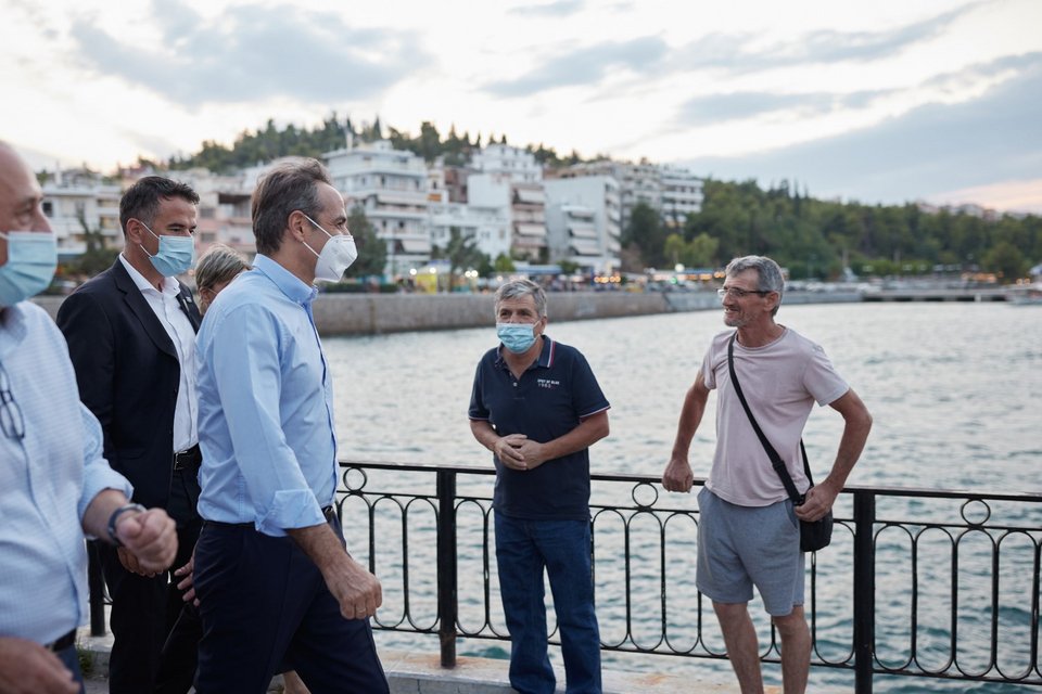 Η βόλτα Μητσοτάκη στη Χαλκίδα Φωτογραφία: Γραφείο Τύπου Πρωθυπουργού/ΔΗΜΗΤΡΗΣ ΠΑΠΑΜΗΤΣΟΣ