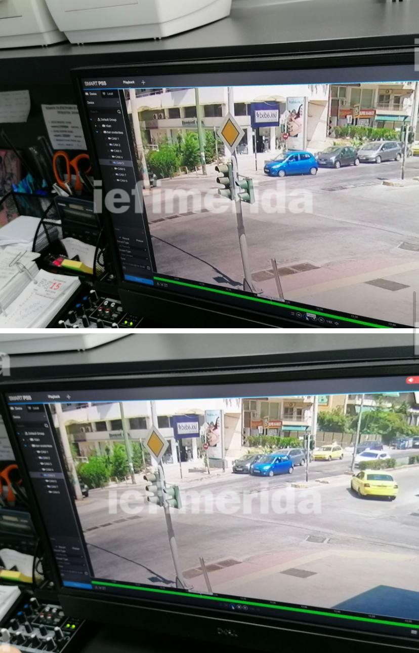 Το μπλε ΙΧ που οδηγούσε ο δράστης που πυροβόλησε τον διανομέα