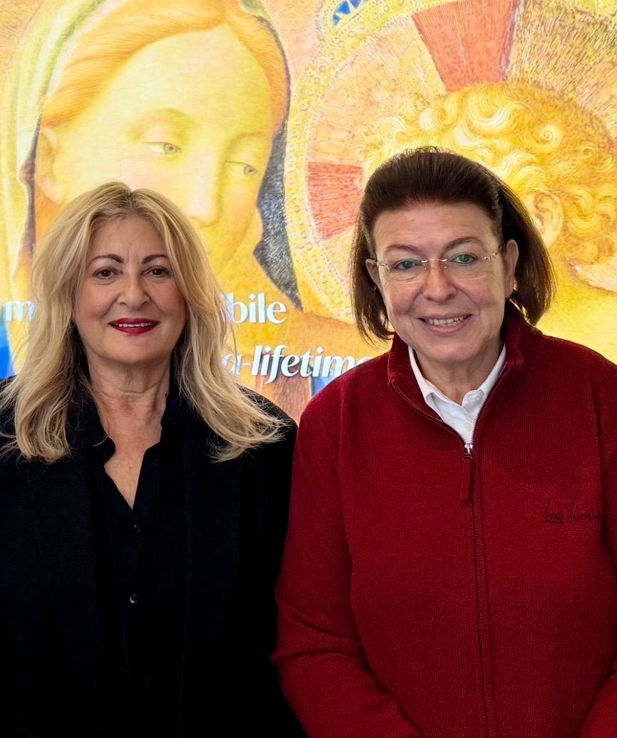 Η Λίνα Μενδώνη με την Εκτελεστική Διευθύντρια του Ιδρύματος Palazzo Strozzι, Antonella Loiero