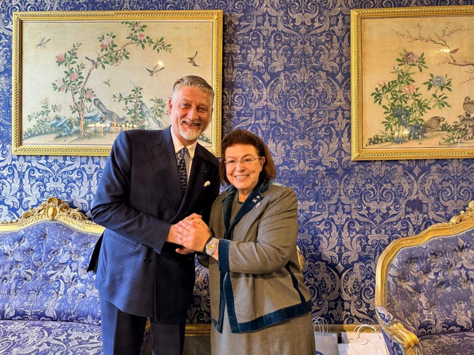 Η Λίνα Μενδώνη με τον Ιταλό Υπουργό Πολιτισμού Alessandro Giuli