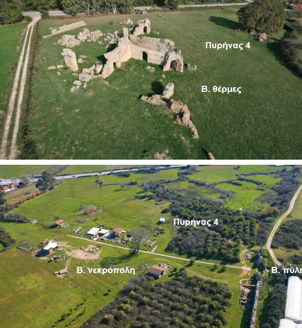 Άποψη των μνημείων στον Πυρήνα 4 