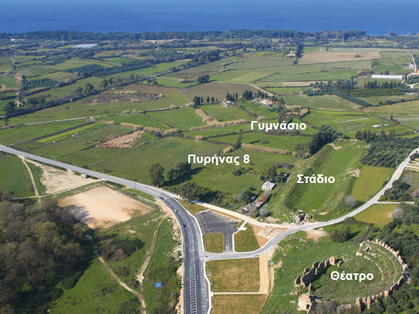 Άποψη των μνημείων στον Πυρήνα 8 του αρχαιολογικού χώρου Νικόπολης 