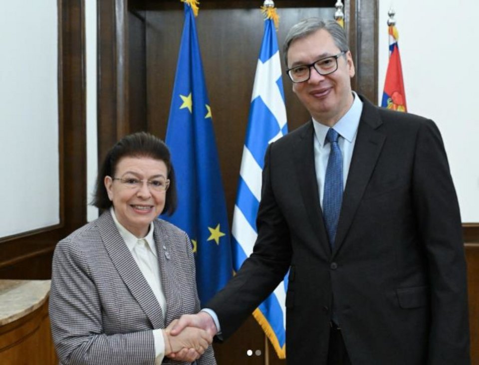 Συνάντηση της Λ. Μενδώνη με τον Αλ. Βούτσιτς