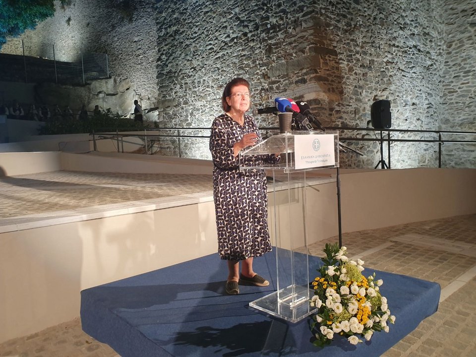 Λινα Μενδώνη στην Καβάλα
