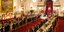 Η μεγάλη αίθουσα δεξιώσεων στο παλάτι του Μπάκιγχαμ. Φωτογραφία: Dominic Lipinski/Pool via AP