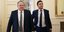 Ο Έλληνας υπουργός Εξωτερικών Νίκος Κοτζιάς με τον Σκοπιανό ομόλογό του Ντιμιτρόφ