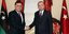 O Τούρκος πρόεδρος Ερντογάν και ο πρωθυπουργός της κυβέρνησης της Λιβύης, αλ Σάρατζ