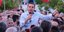 Ο πρόεδρος του ΣΥΡΙΖΑ Αλέξης Τσίπρας σε ομιλία στην πλατεία Ελευθερίας στον Κορυδαλλό