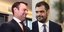 Ο πρόεδρος του ΣΥΡΙΖΑ Στέφανος Κασσελάκης και ο υφυπουργός παρά τω πρωθυπουργώ, Παύλος Μαρινάκης 