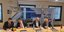 OCCAR-EA Director Joachim Sucker, ΤΗΕΟΝ-Πρόεδρος Christian Hadjiminas, HENSOLDT Head of Legal Operations Bjoern Januoschek και HENSOLDT Head of HR Thilo Fronz κατά τη διάρκεια υπογραφής της συμφωνίας