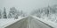 Χιονισμένος δρόμος στα Τρίκαλα