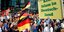 Στιγμιότυπο από αντι-ισλαμική διαδήλωση της ξενοφοβικής AfD στο Βερολίνο τον περασμένο Μάιο (Φωτογραφία αρχείου: ΑΡ) 