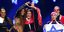 Ελένη Φουρέιρα και Netta στο διαγωνισμό της Eurovision. Φωτογραφία: AP