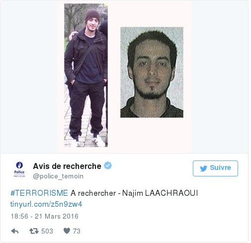 Συνελήφθη ο τρίτος τρομοκράτης των Βρυξέλλων