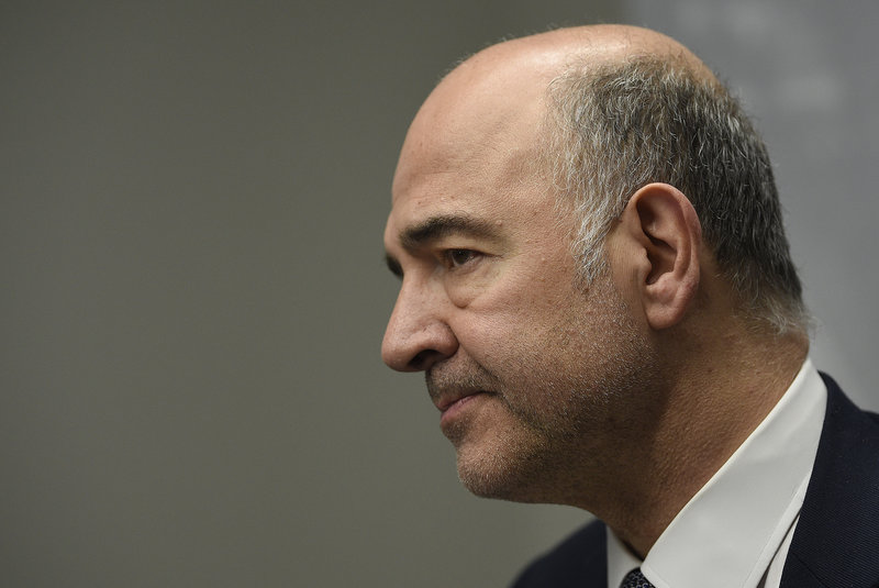 O επίτροπος Οικονομικών και Νομισματικών Υποθέσεων της ΕΕ, Πιερ Μοσκοβισί (Φωτογραφία: ΑΡ) 